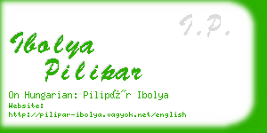 ibolya pilipar business card